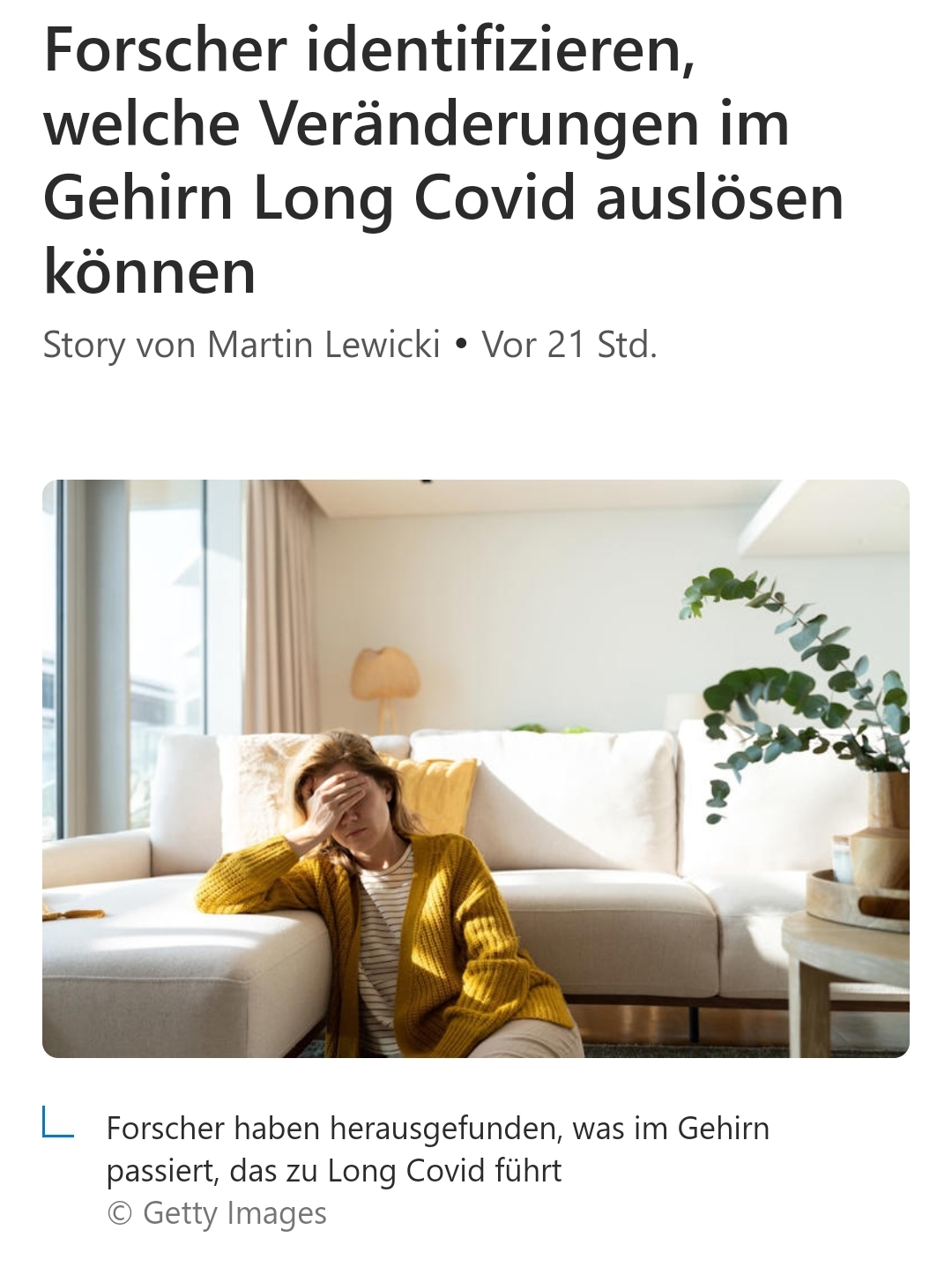 MSN Gehirn Long Covid