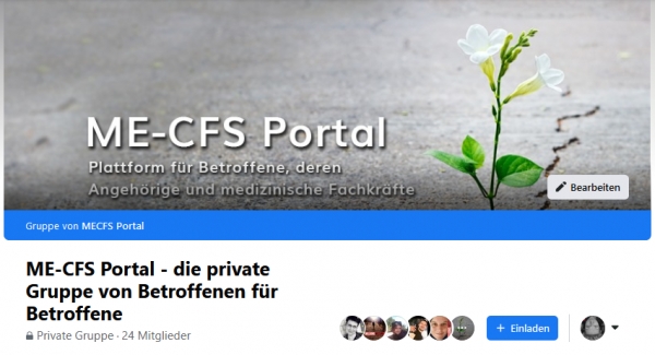 Das ME-CFS Portal hat nun auch eine private Facebook-Gruppe