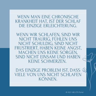 Wenn die Nacht zum Albtraum wird &ndash; Schlaf mit #severeME