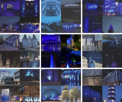 #LightUpTheNight4ME - Unsere Hoffnung tr&auml;gt blau